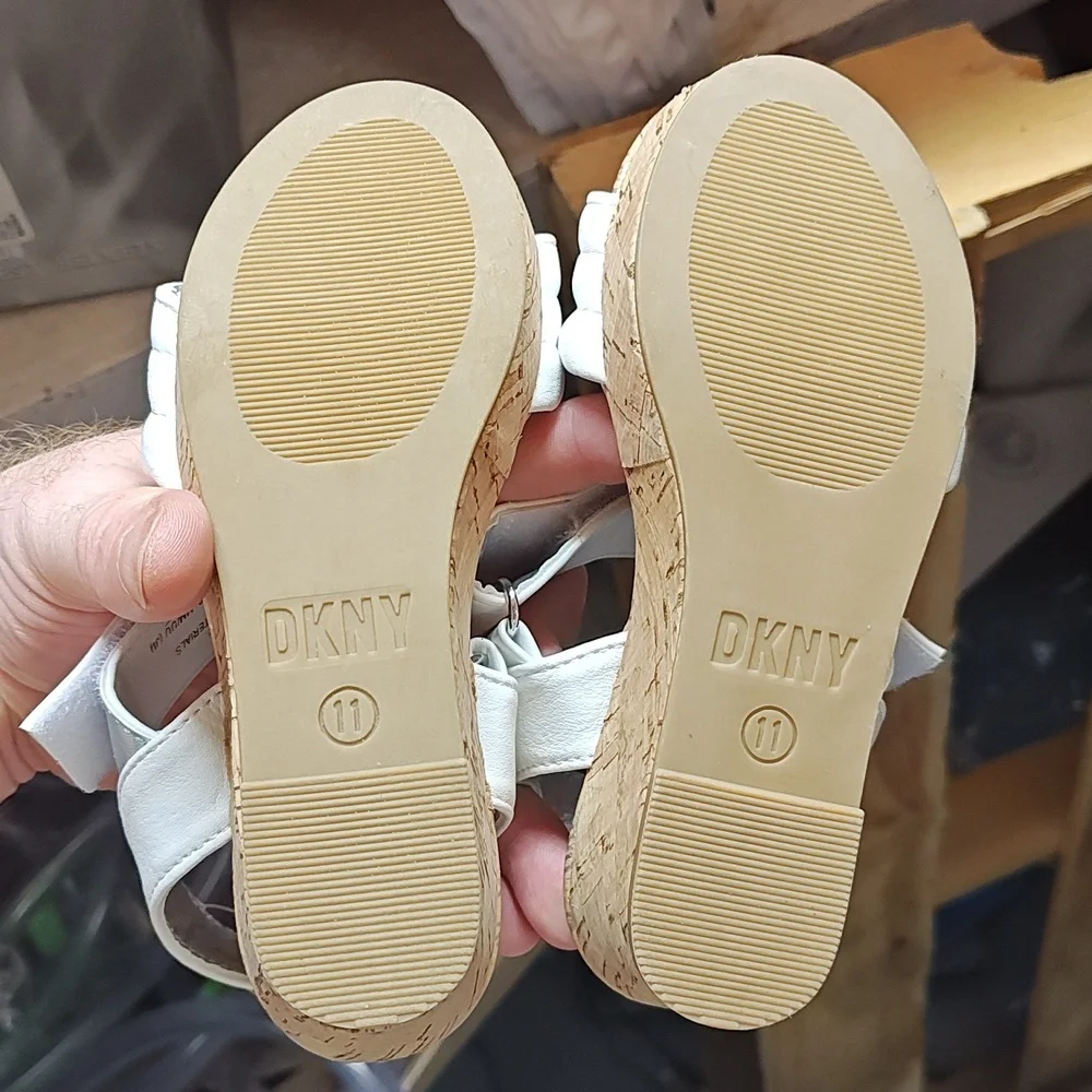 DKNY Open Toe Wedges